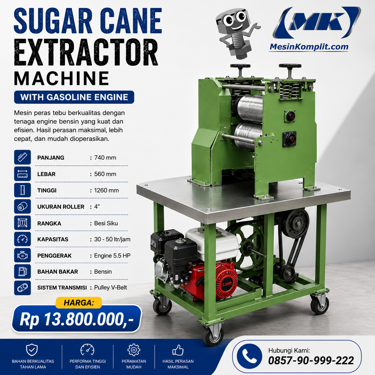 Mesin Press Tebu (RST-005...